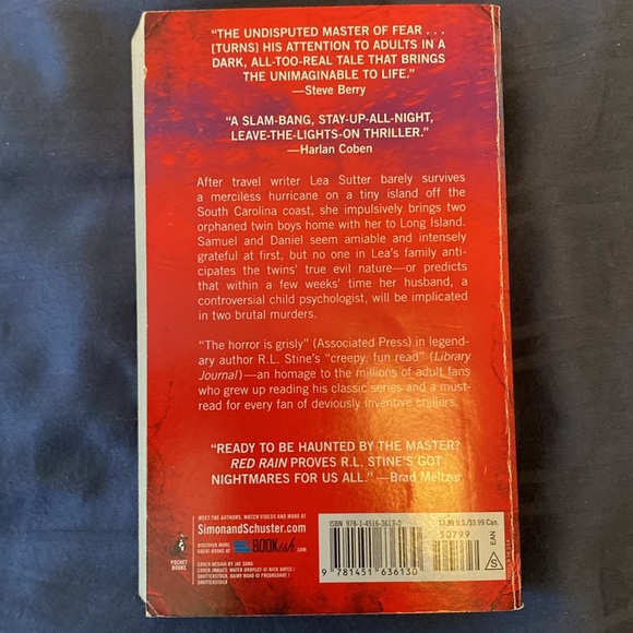 *3 for $10* Red Rain by RL Stine - First Paperback Edition - Picture 2 of 3